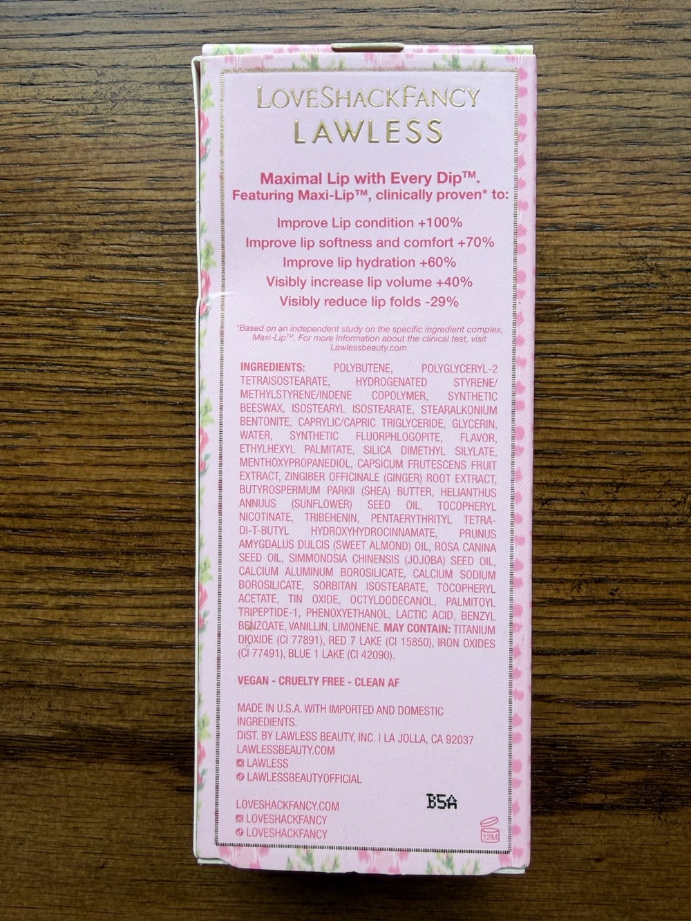NWT!! LAWLESS LoveShackFancy Blooming Heirloom Lip Gloss - Pink - Picture 2 of 2